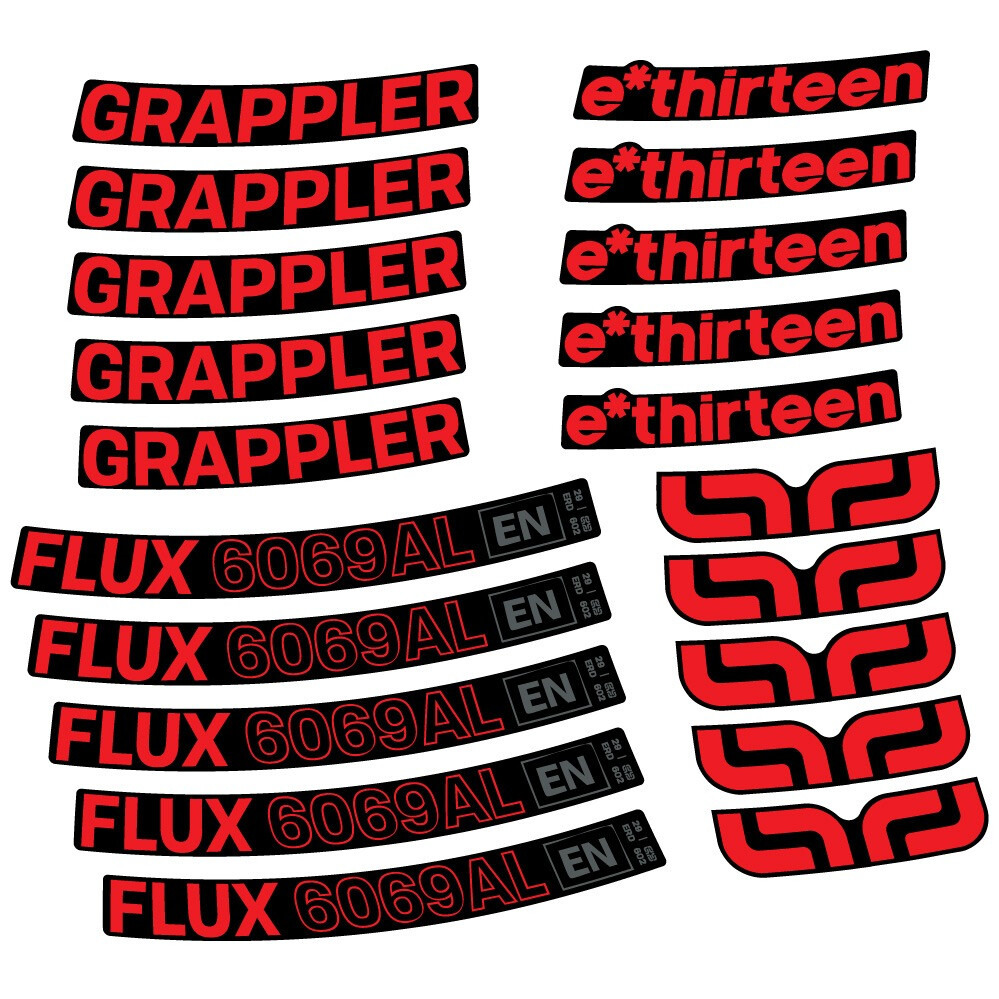 E-Thirteen Grappler Flux Alloy Pegatinas en vinilo adhesivo Llanta MTB (19)