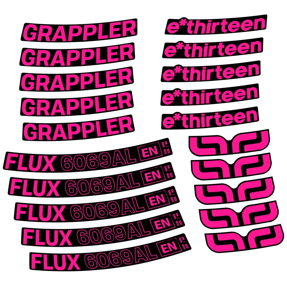 E-Thirteen Grappler Flux Alloy Pegatinas en vinilo adhesivo Llanta MTB (20)