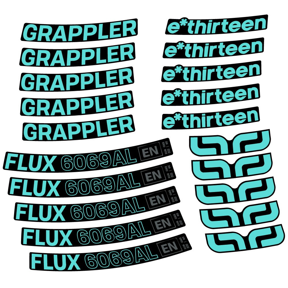 E-Thirteen Grappler Flux Alloy Pegatinas en vinilo adhesivo Llanta MTB (22)