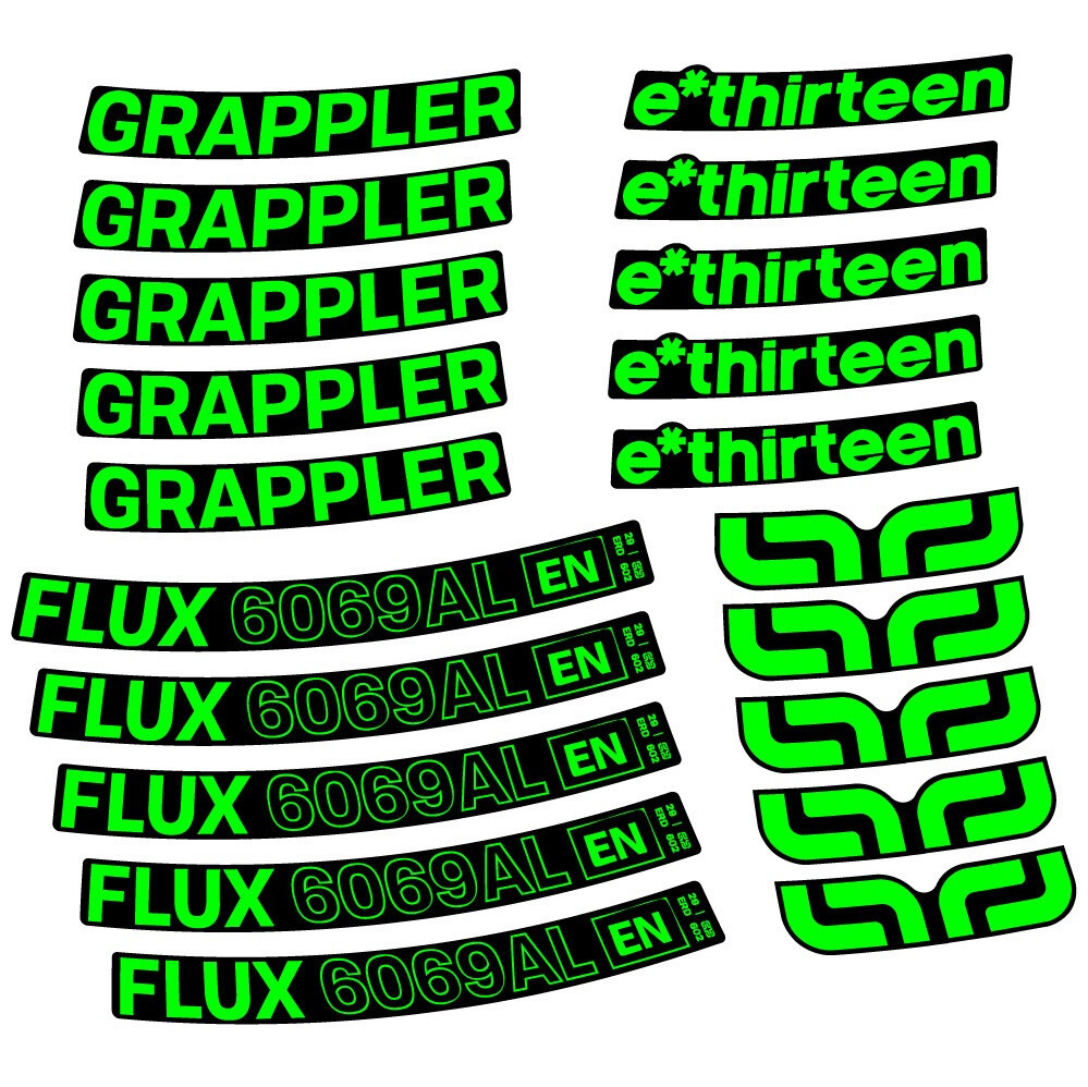E-Thirteen Grappler Flux Alloy Pegatinas en vinilo adhesivo Llanta MTB (23)