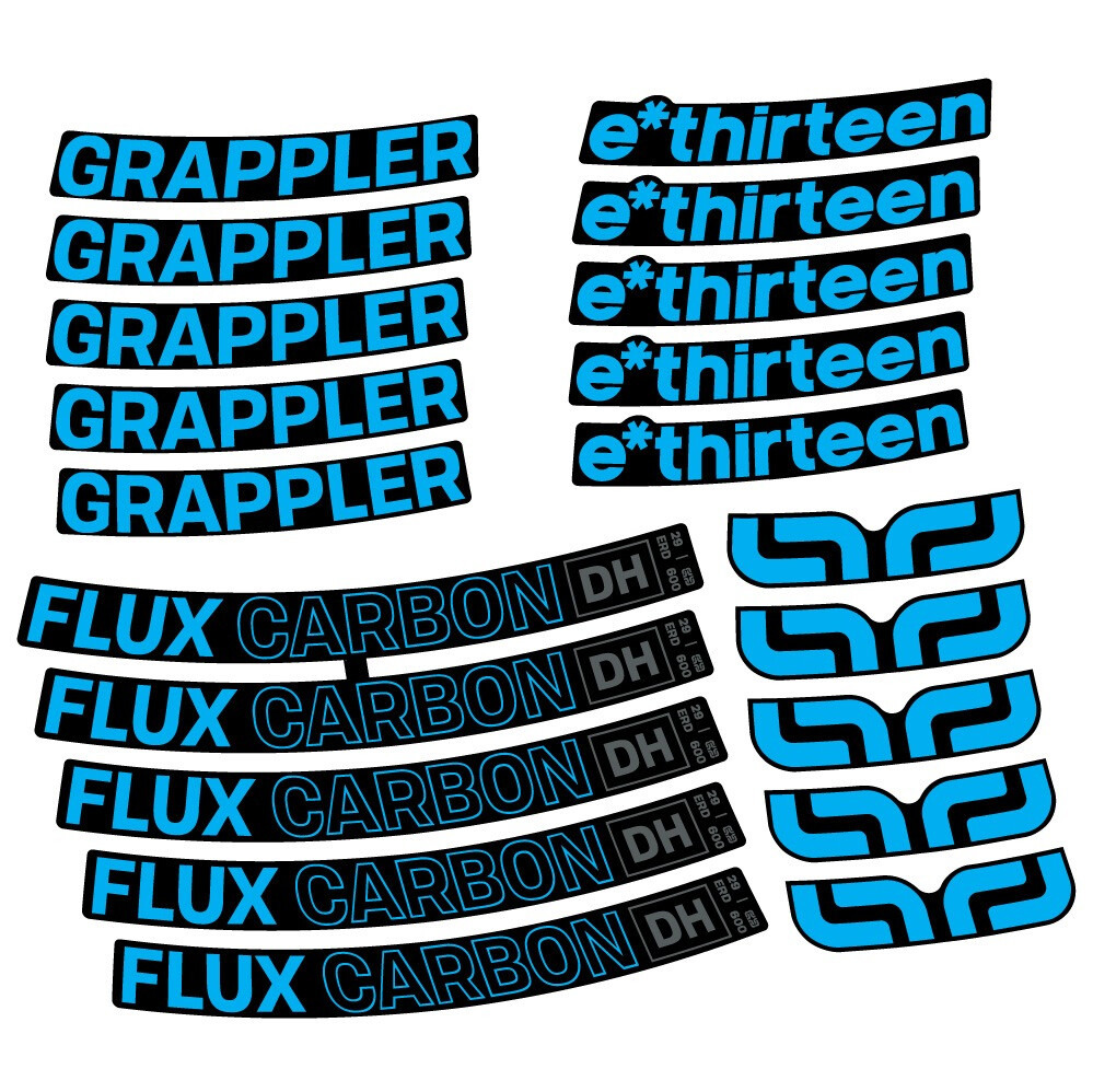 E-Thirteen Grappler Flux Carbon Pegatinas en vinilo adhesivo Llanta MTB (4)