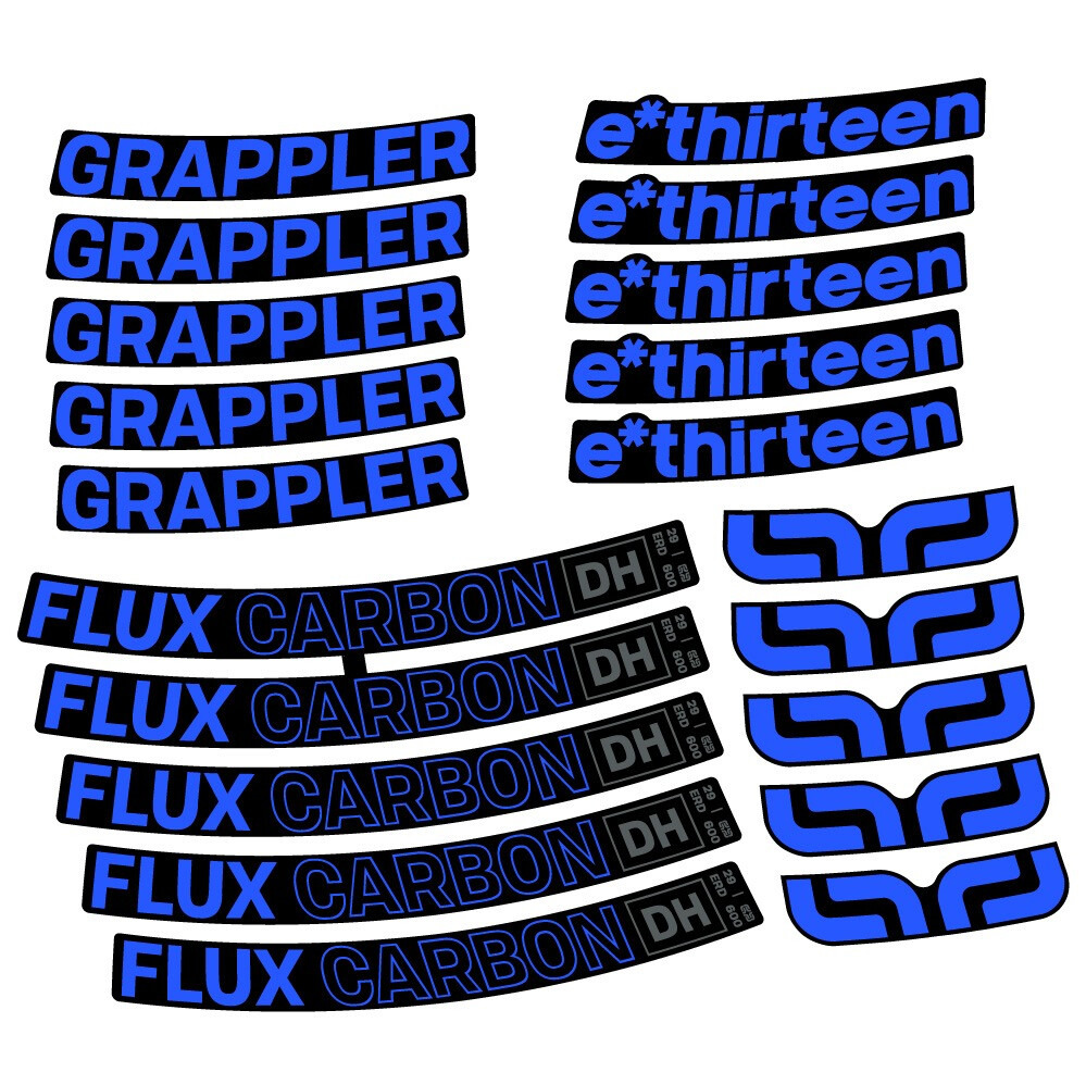 E-Thirteen Grappler Flux Carbon Pegatinas en vinilo adhesivo Llanta MTB (5)