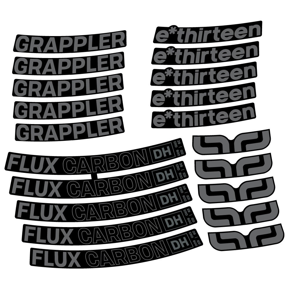 E-Thirteen Grappler Flux Carbon Pegatinas en vinilo adhesivo Llanta MTB (7)