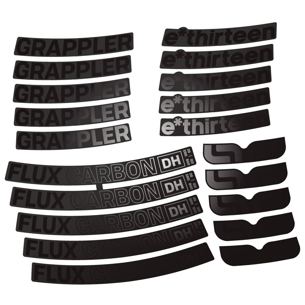 E-Thirteen Grappler Flux Carbon Pegatinas en vinilo adhesivo Llanta MTB (12)