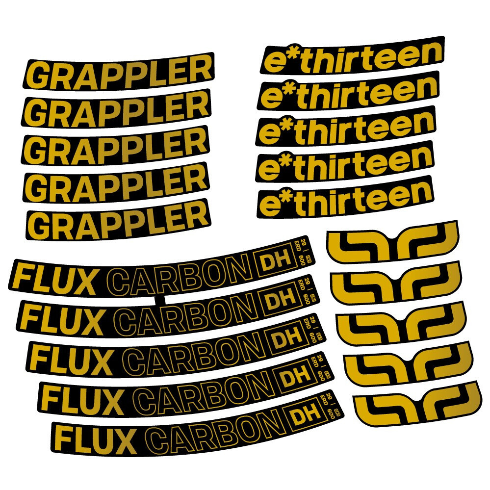 E-Thirteen Grappler Flux Carbon Pegatinas en vinilo adhesivo Llanta MTB (13)