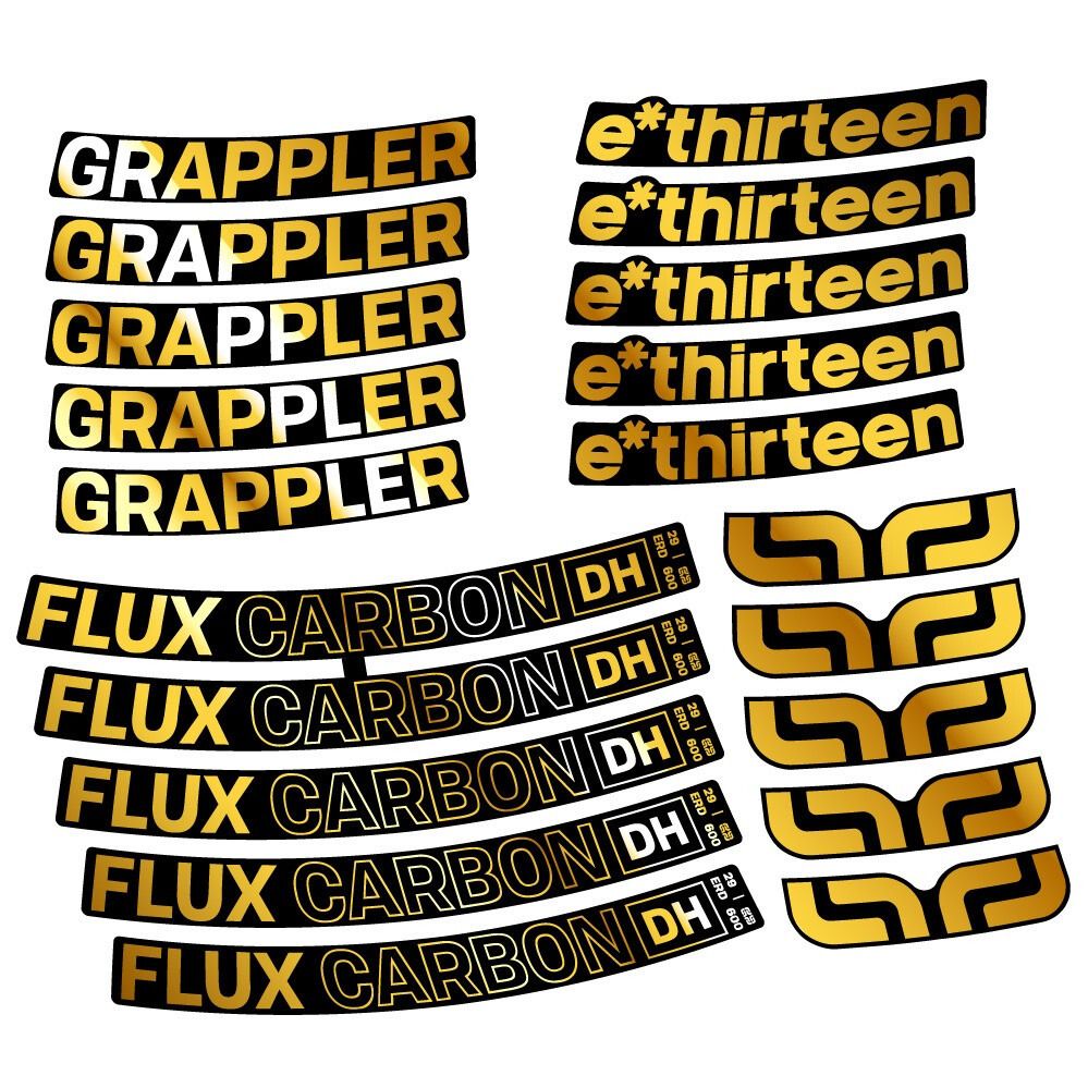 E-Thirteen Grappler Flux Carbon Pegatinas en vinilo adhesivo Llanta MTB (14)