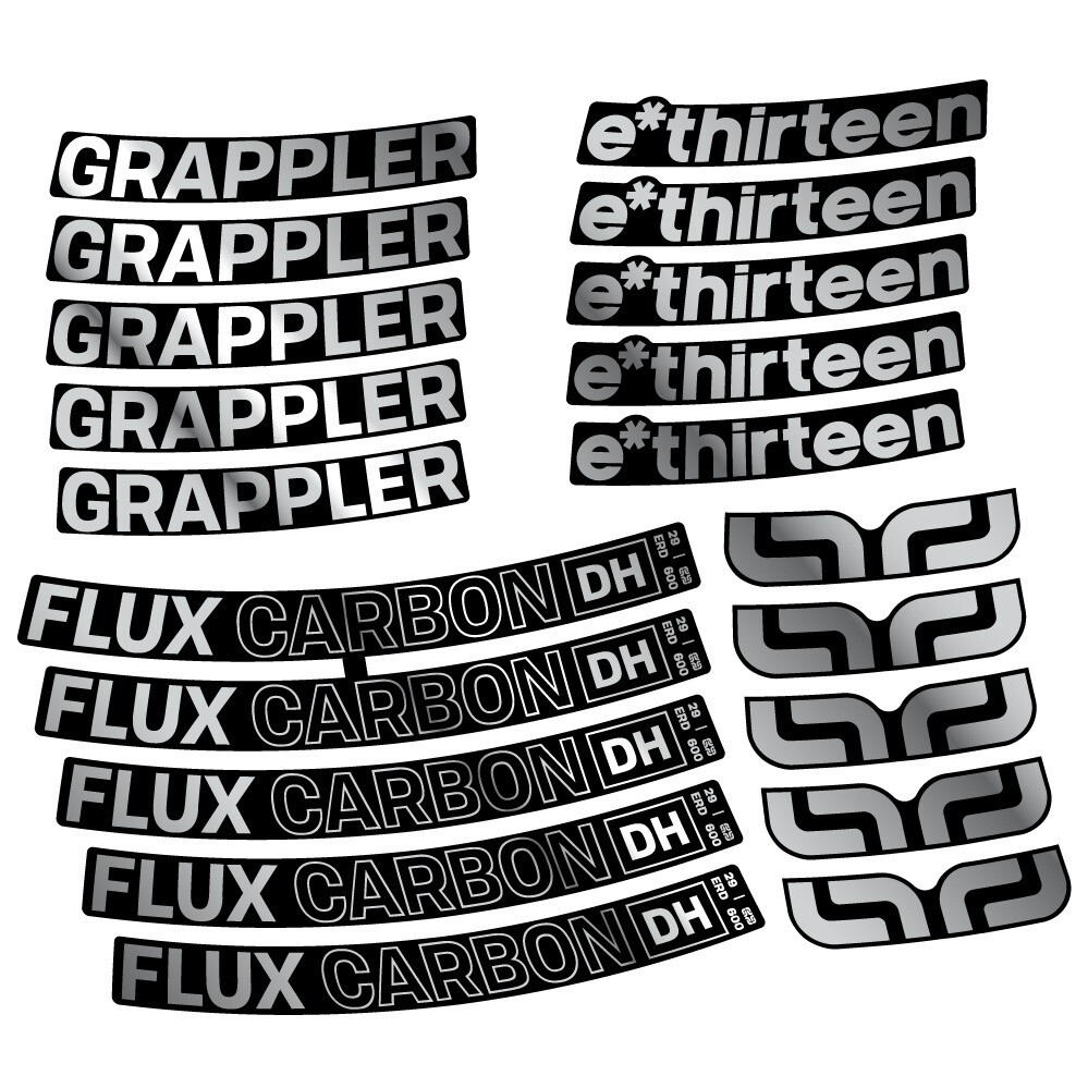E-Thirteen Grappler Flux Carbon Pegatinas en vinilo adhesivo Llanta MTB (16)