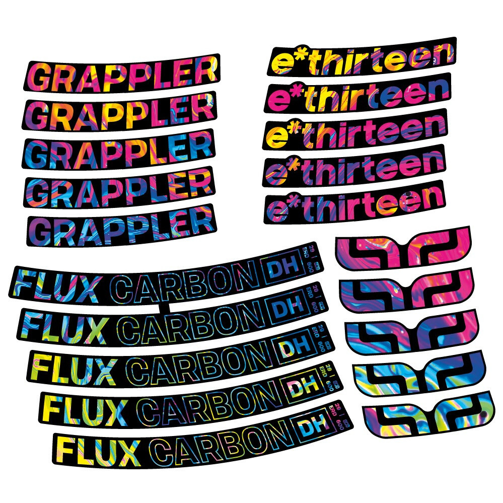 E-Thirteen Grappler Flux Carbon Pegatinas en vinilo adhesivo Llanta MTB (17)
