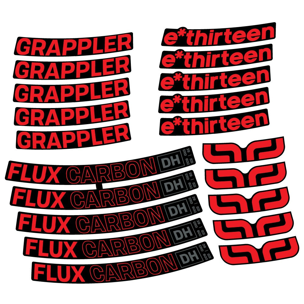 E-Thirteen Grappler Flux Carbon Pegatinas en vinilo adhesivo Llanta MTB (19)