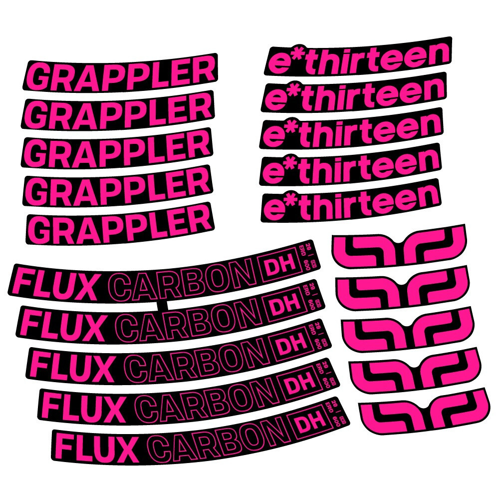 E-Thirteen Grappler Flux Carbon Pegatinas en vinilo adhesivo Llanta MTB (20)