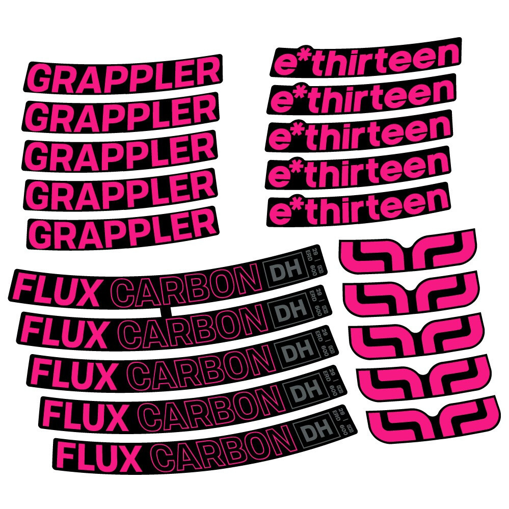 E-Thirteen Grappler Flux Carbon Pegatinas en vinilo adhesivo Llanta MTB (21)