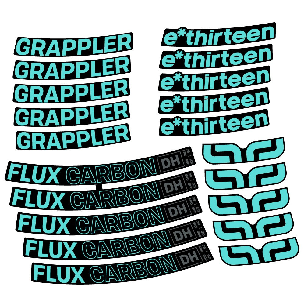 E-Thirteen Grappler Flux Carbon Pegatinas en vinilo adhesivo Llanta MTB (22)