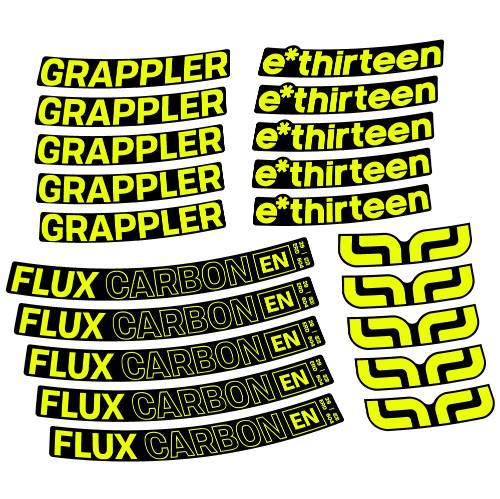 E-Thirteen Grappler Flux Pegatinas en vinilo adhesivo Llanta MTB (2)