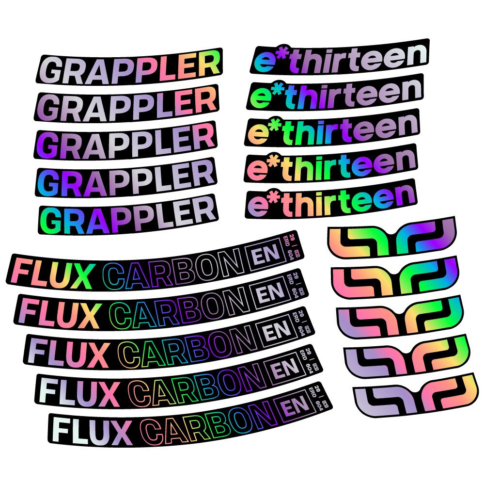 E-Thirteen Grappler Flux Pegatinas en vinilo adhesivo Llanta MTB (8)