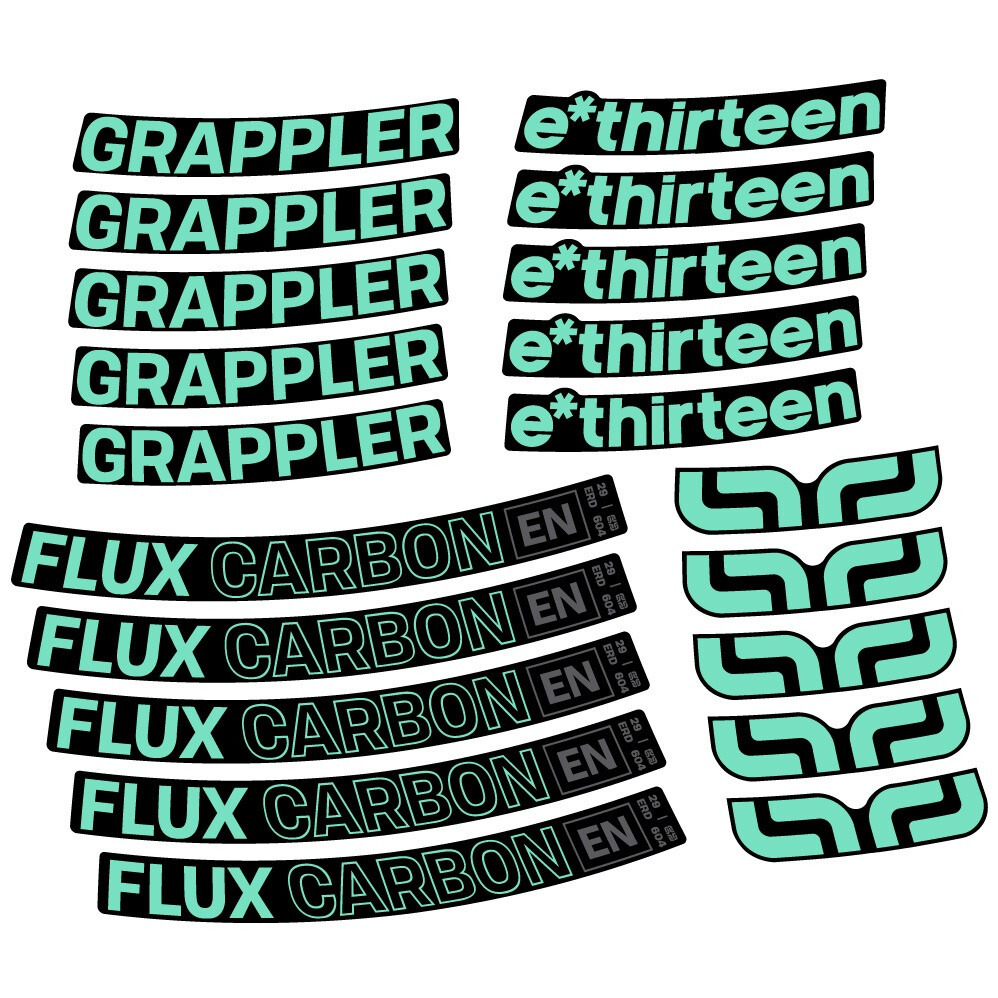 E-Thirteen Grappler Flux Pegatinas en vinilo adhesivo Llanta MTB (9)