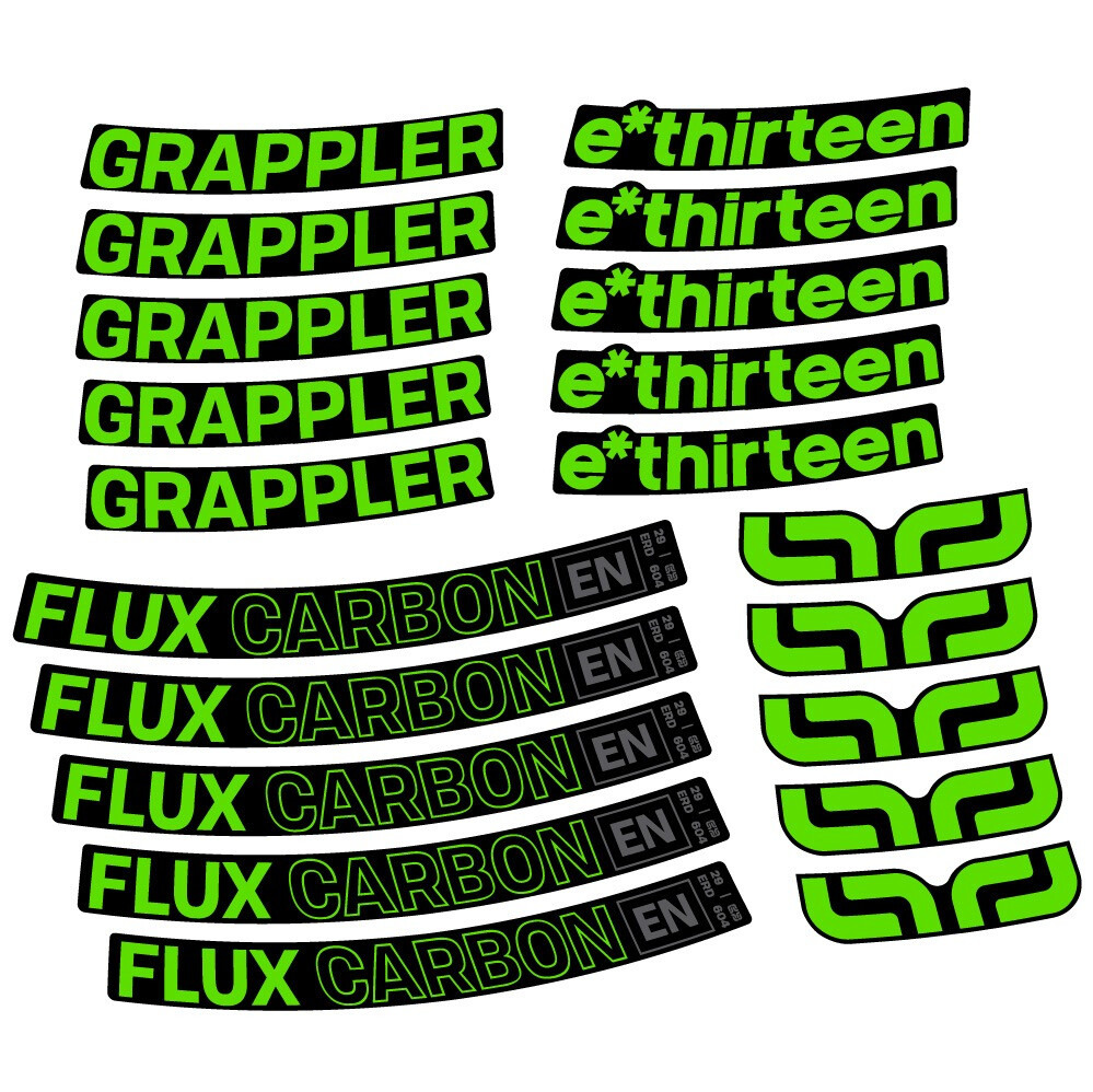 E-Thirteen Grappler Flux Pegatinas en vinilo adhesivo Llanta MTB (24)