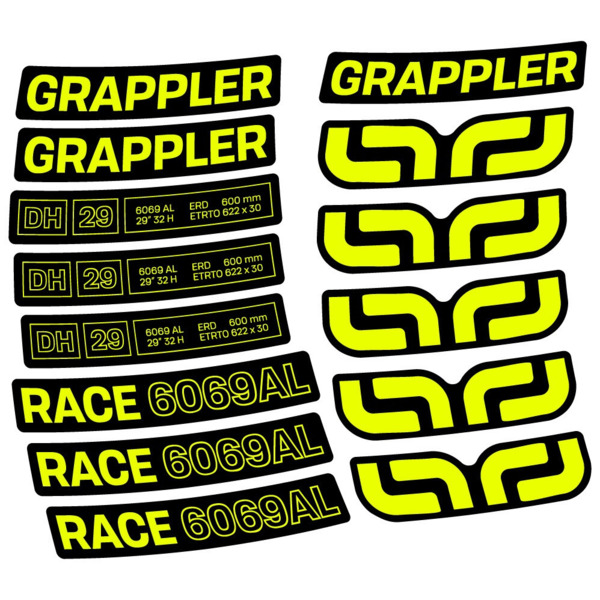 E-Thirteen Grappler Race Alloy Downhill Pegatinas en vinilo adhesivo Lanta MTB (2)