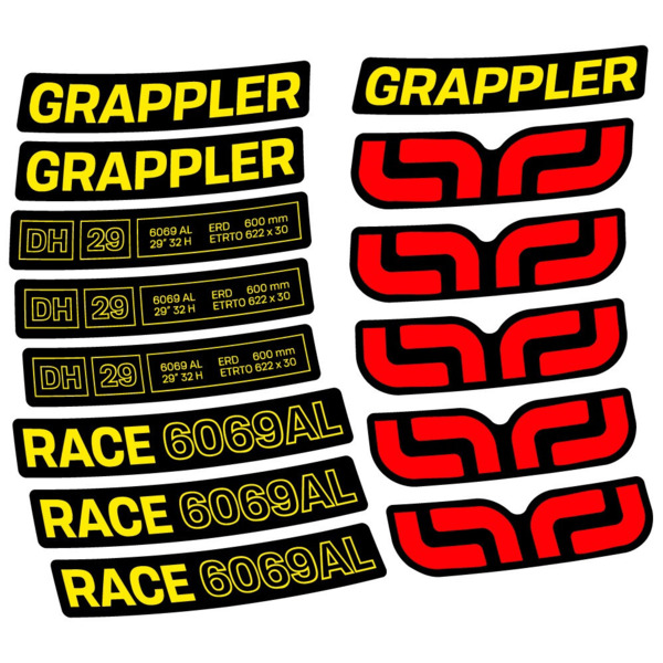 E-Thirteen Grappler Race Alloy Downhill Pegatinas en vinilo adhesivo Lanta MTB (3)