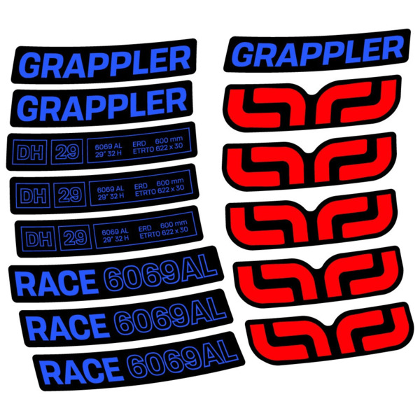 E-Thirteen Grappler Race Alloy Downhill Pegatinas en vinilo adhesivo Lanta MTB (5)