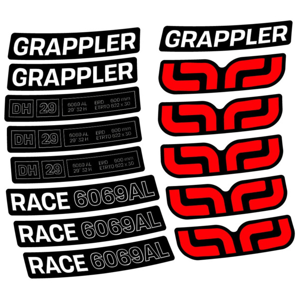 E-Thirteen Grappler Race Alloy Downhill Pegatinas en vinilo adhesivo Lanta MTB (6)