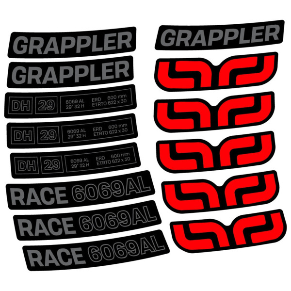 E-Thirteen Grappler Race Alloy Downhill Pegatinas en vinilo adhesivo Lanta MTB (7)