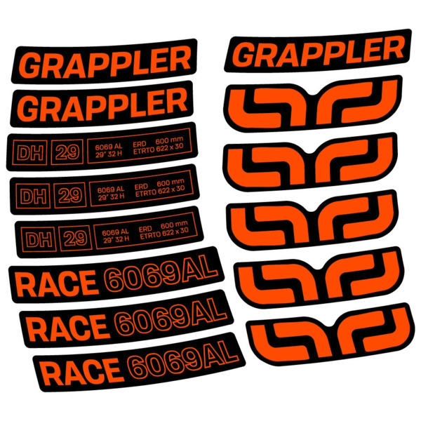 E-Thirteen Grappler Race Alloy Downhill Pegatinas en vinilo adhesivo Lanta MTB (10)