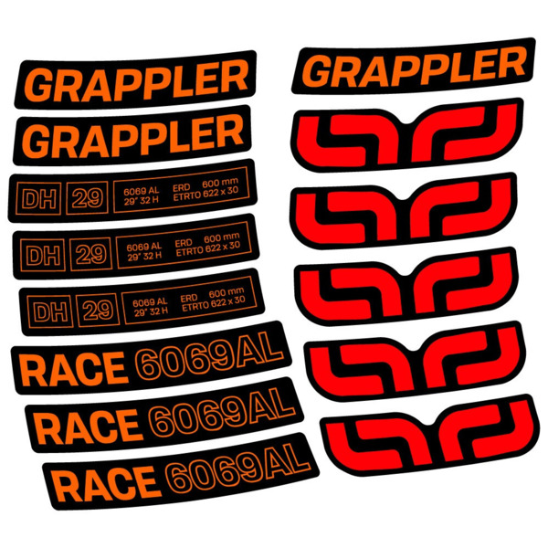E-Thirteen Grappler Race Alloy Downhill Pegatinas en vinilo adhesivo Lanta MTB (11)