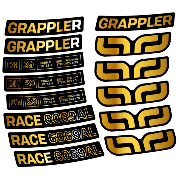 E-Thirteen Grappler Race Alloy Downhill Pegatinas en vinilo adhesivo Lanta MTB (14)