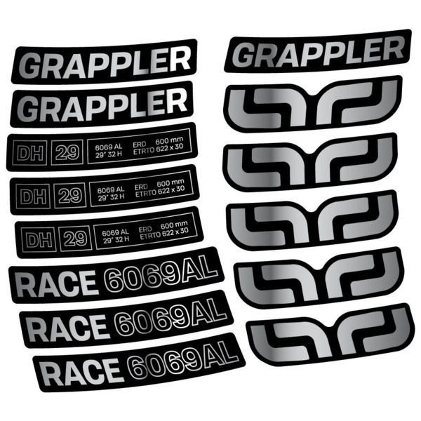 E-Thirteen Grappler Race Alloy Downhill Pegatinas en vinilo adhesivo Lanta MTB (16)