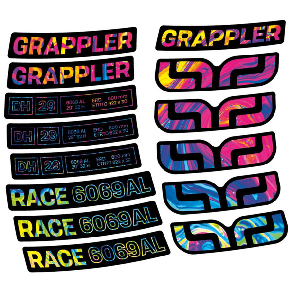 E-Thirteen Grappler Race Alloy Downhill Pegatinas en vinilo adhesivo Lanta MTB (17)