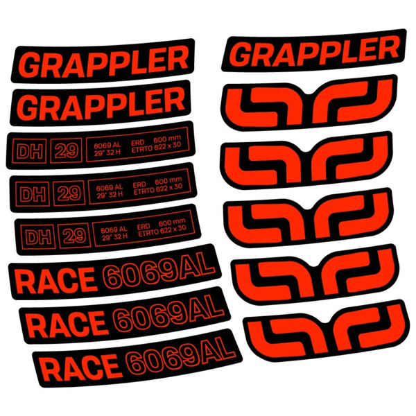 E-Thirteen Grappler Race Alloy Downhill Pegatinas en vinilo adhesivo Lanta MTB (18)