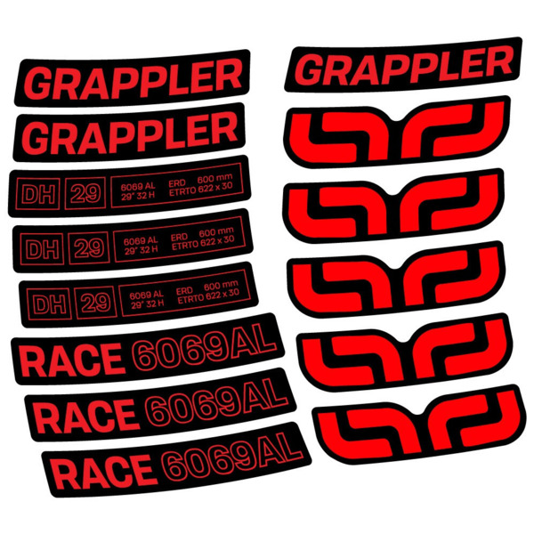 E-Thirteen Grappler Race Alloy Downhill Pegatinas en vinilo adhesivo Lanta MTB (19)