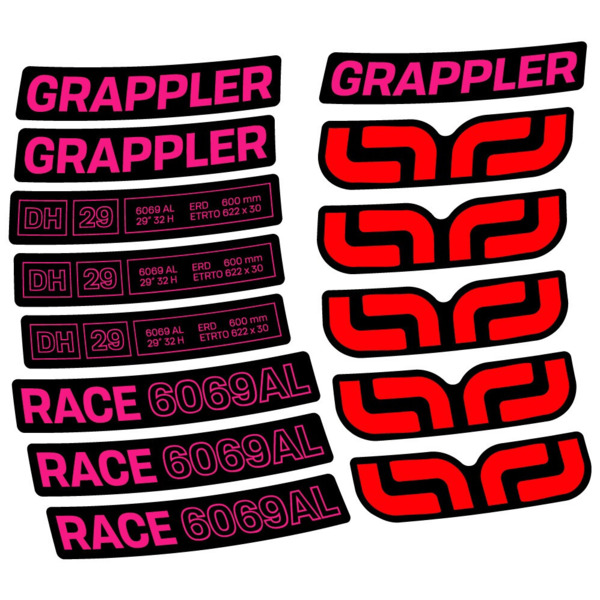 E-Thirteen Grappler Race Alloy Downhill Pegatinas en vinilo adhesivo Lanta MTB (21)