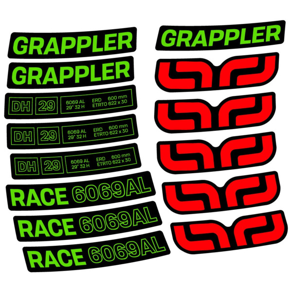 E-Thirteen Grappler Race Alloy Downhill Pegatinas en vinilo adhesivo Lanta MTB (24)