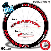 Easton EC90 Aero, vinilos adhesivos llanta perfil 60mm