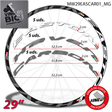 Easton Haven Carbon, vinilos adhesivos llanta 29"