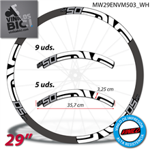 Enve M50 Fifty,  vinilos adhesivos, pegatinas llantas 29"