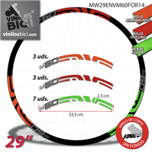 Enve M60 29" vinilos llantas