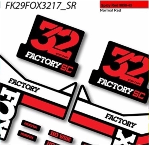 Fox 32 Factory SC Step Cast 2019 Pegatinas vinilo adhesivo horquilla (20)
