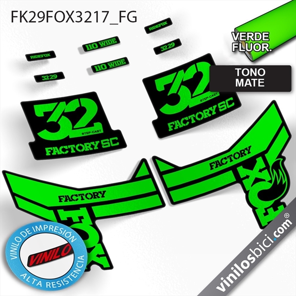 Fox 32 Factory SC Step Cast 2019 Pegatinas vinilo adhesivo horquilla (27)