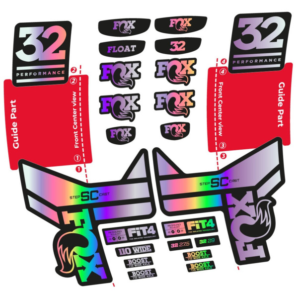 Fox 32 SC Performance 2019 Pegatinas en vinilo adhesivo Horquilla (8)