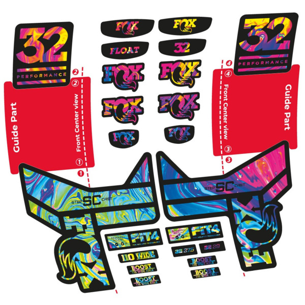 Fox 32 SC Performance 2019 Pegatinas en vinilo adhesivo Horquilla (17)