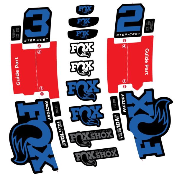 Fox 32 Step-Cast Factory 2 2025 Pegatinas en vinilo adhesivo Horquilla (1)