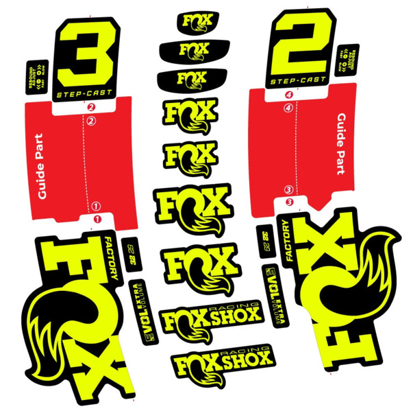 Fox 32 Step-Cast Factory 2 2025 Pegatinas en vinilo adhesivo Horquilla (2)