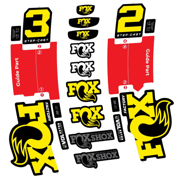 Fox 32 Step-Cast Factory 2 2025 Pegatinas en vinilo adhesivo Horquilla (3)