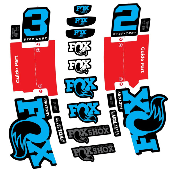 Fox 32 Step-Cast Factory 2 2025 Pegatinas en vinilo adhesivo Horquilla (4)