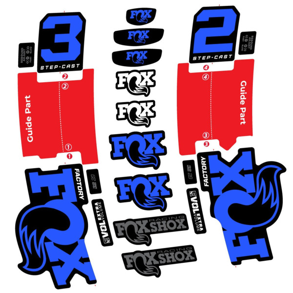 Fox 32 Step-Cast Factory 2 2025 Pegatinas en vinilo adhesivo Horquilla (5)