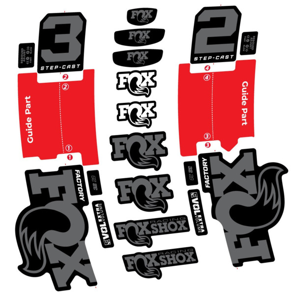 Fox 32 Step-Cast Factory 2 2025 Pegatinas en vinilo adhesivo Horquilla (7)