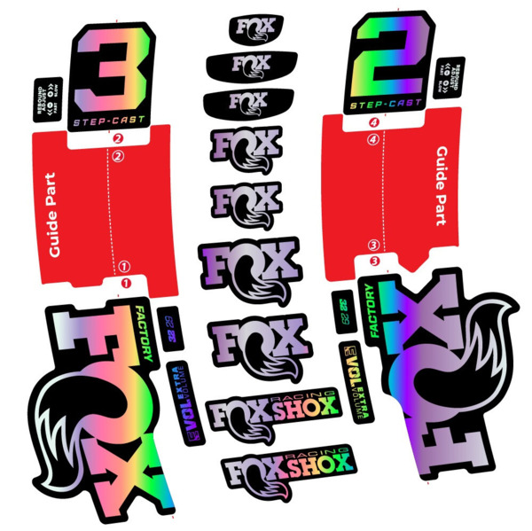 Fox 32 Step-Cast Factory 2 2025 Pegatinas en vinilo adhesivo Horquilla (8)