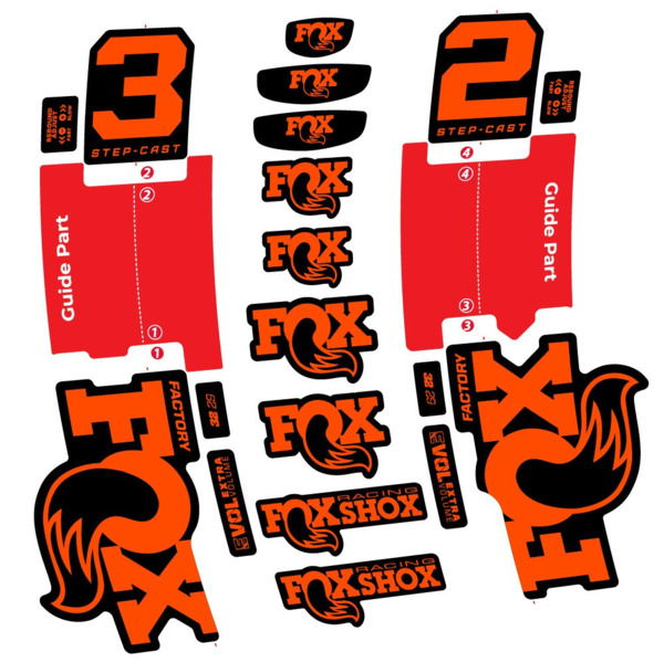 Fox 32 Step-Cast Factory 2 2025 Pegatinas en vinilo adhesivo Horquilla (10)
